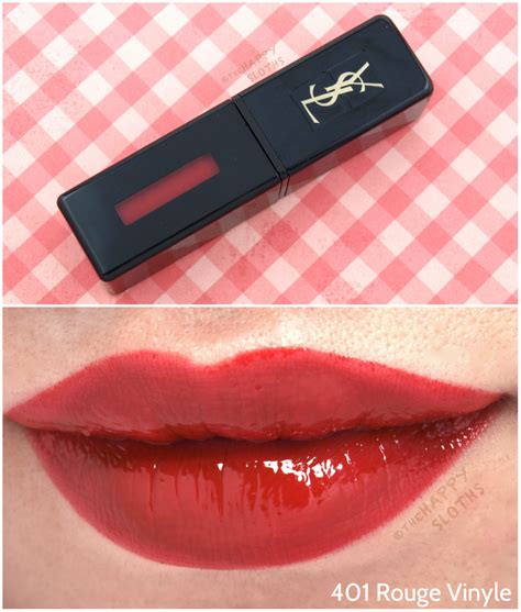 ysl 401 rouge vinyl|YSL levres lip stain.